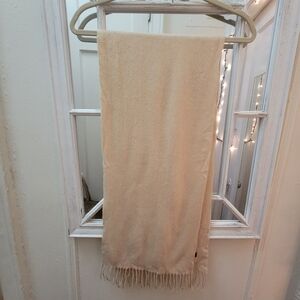 C De C 100% Cashmere Fringe Scarf Elevated Basic Quiet Luxury